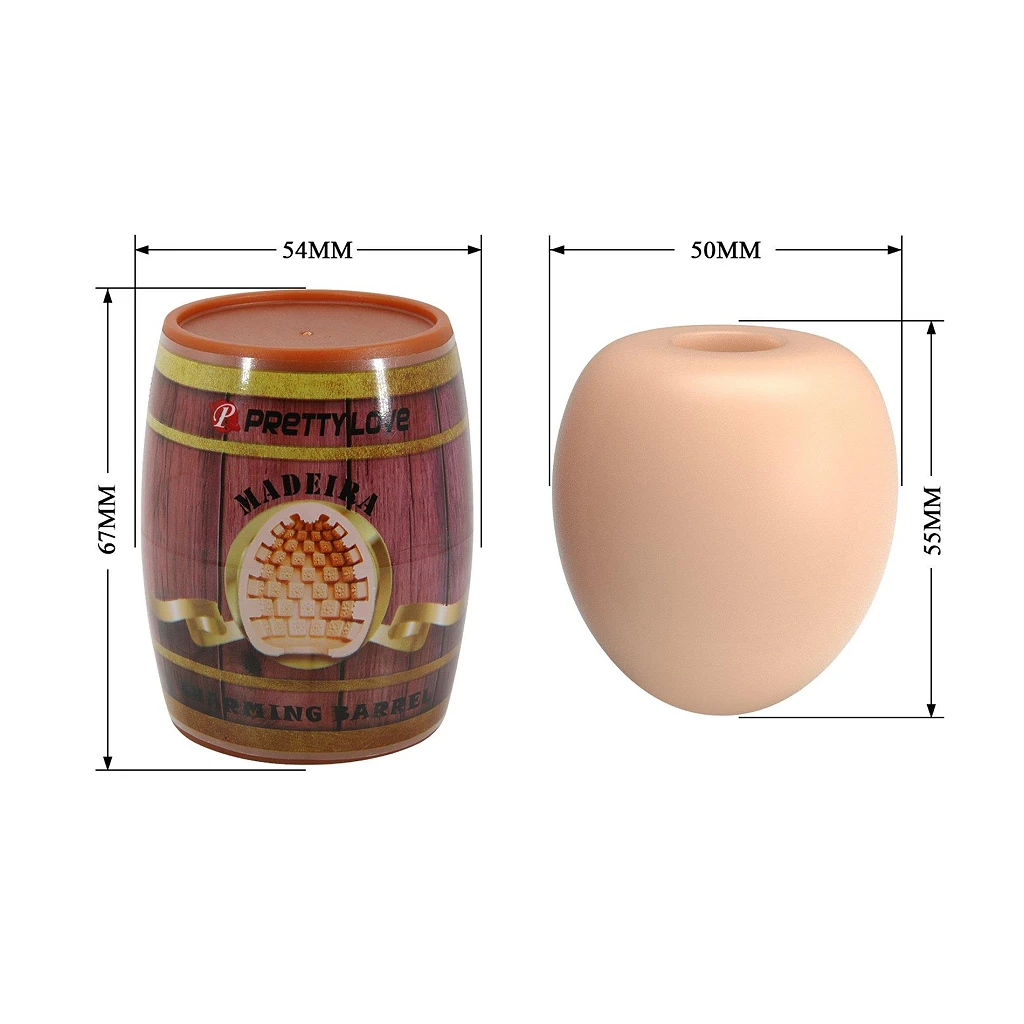 Masturbator Madeira Charming Barrel – TPR, wodooporny — zdjęcie 6
