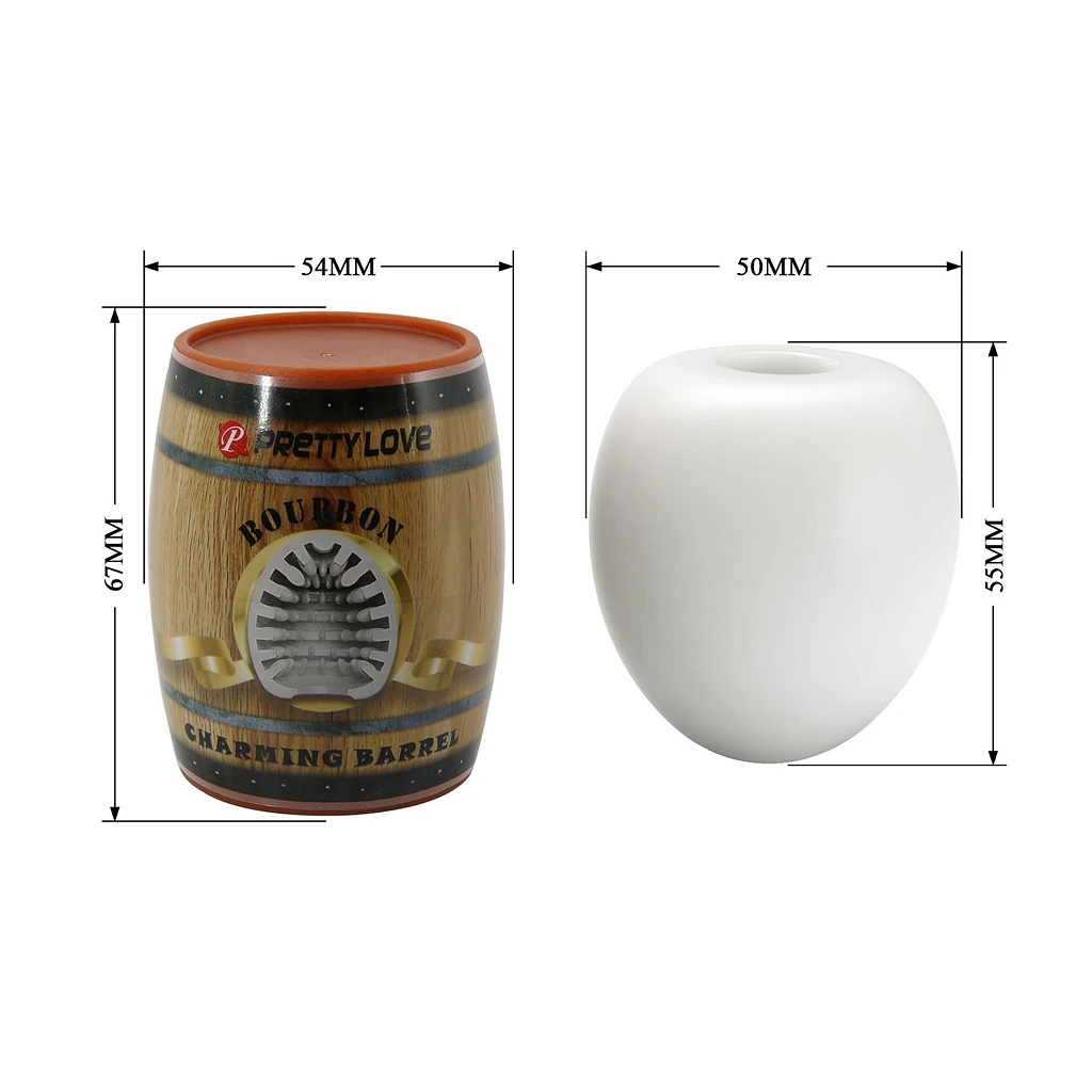 Masturbator Bourbon Charming Barrel – miękki TPR, kompaktowy — zdjęcie 6