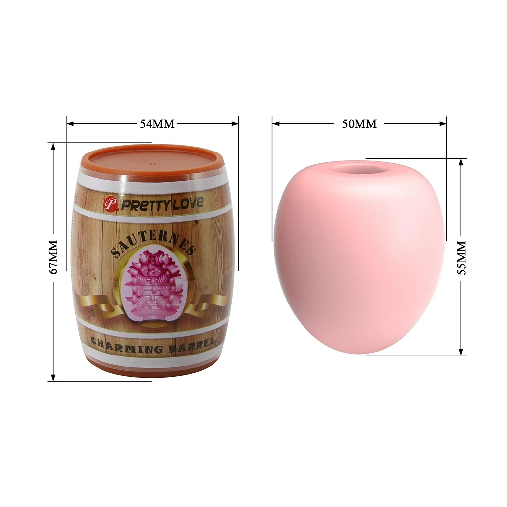 Masturbator Sauterne Charming Barrel – miękki TPR, futerał ABS — zdjęcie 6