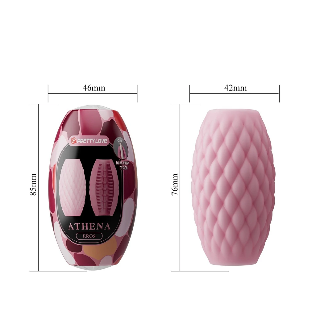 Masturbator Athena Eros – dwuwejściowy, wodoodporny TPR — zdjęcie 6