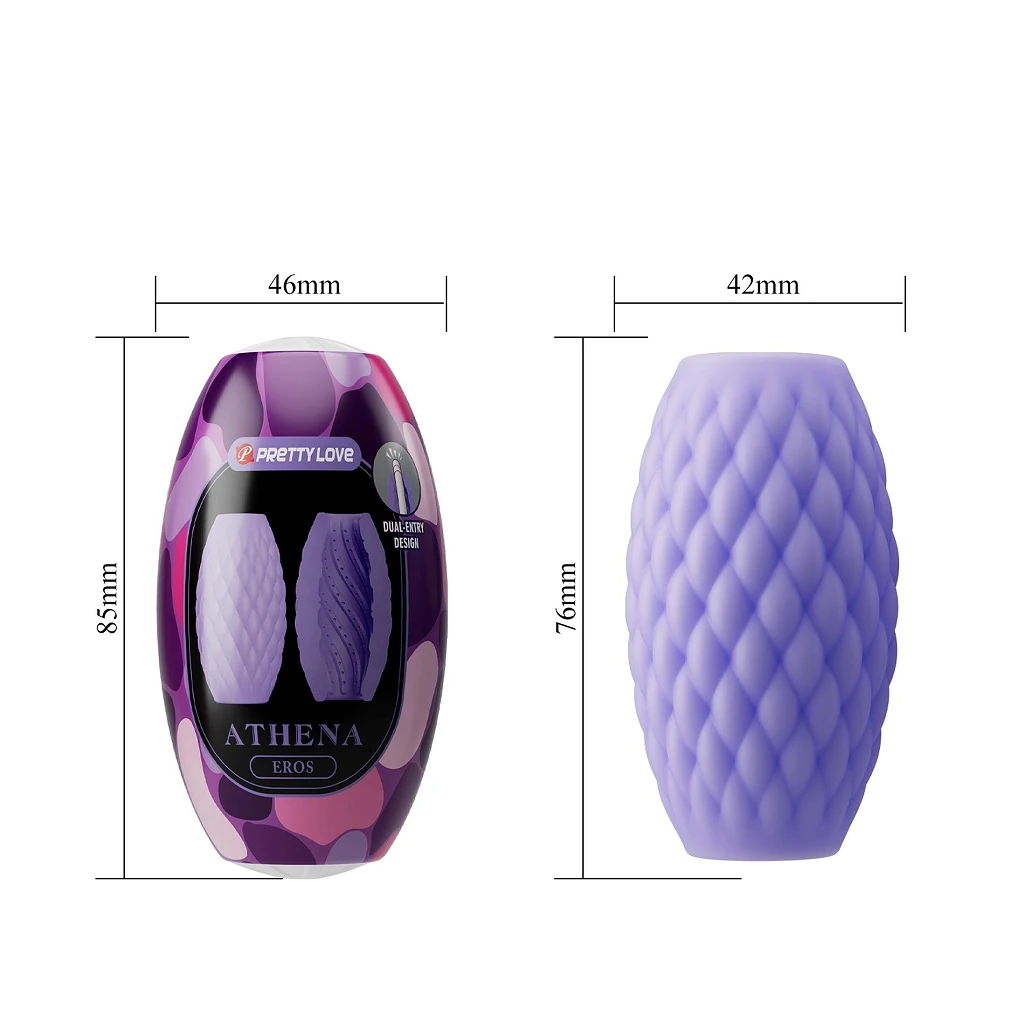 Masturbator Athena Eros – podwójne wejście, TPR, wodoodporny — zdjęcie 5