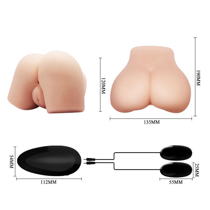 Masturbator dwukanałowy Crazy Bull – wibracje, TPR — zdjęcie 8
