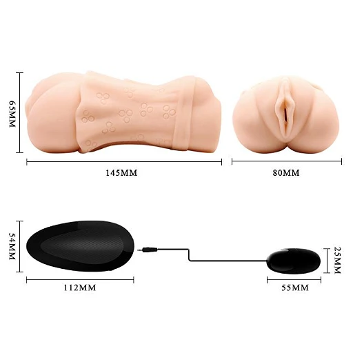 Masturbator Vagina Crazy Bull – Waterskin, kompaktowy, wibrujący — zdjęcie 5