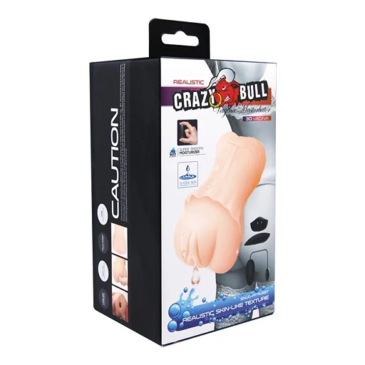 Masturbator Vagina Crazy Bull – Waterskin, kompaktowy, wibrujący — zdjęcie 8