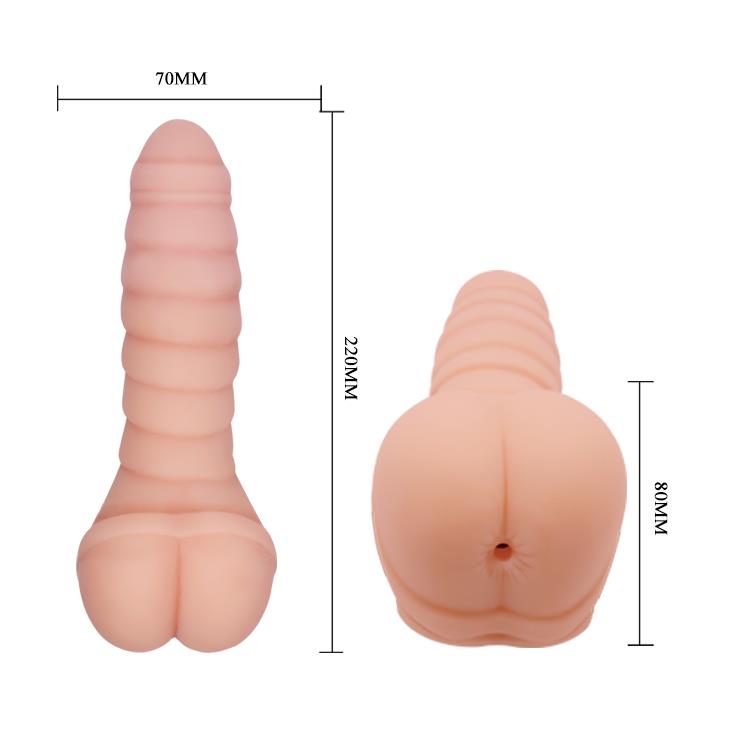Masturbator Stronger Man – wibrujący, tunel TPR 22 cm — zdjęcie 6