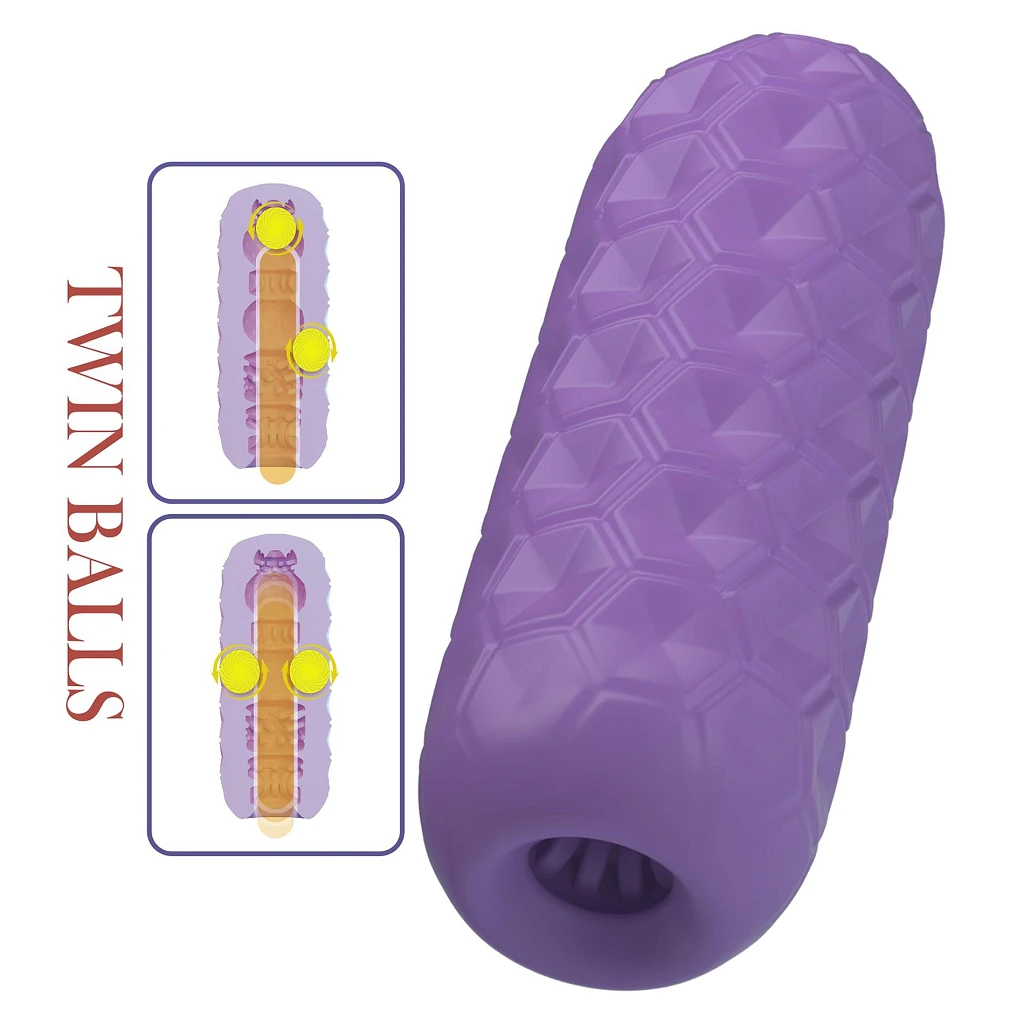 Masturbator Venus-X Twin Balls – miękka tuleja TPR — zdjęcie 2