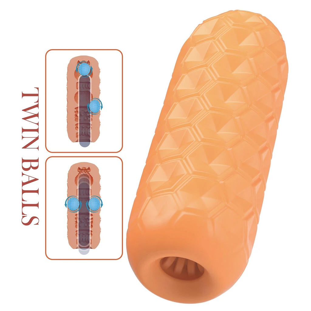 Masturbator Venus-X Twin Balls – miękki TPR, podwójne kulki — zdjęcie 2