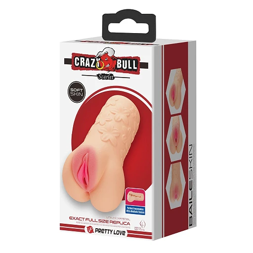 Masturbator Scarlet – miękki TPR, ręcznie malowane wejście — zdjęcie 11