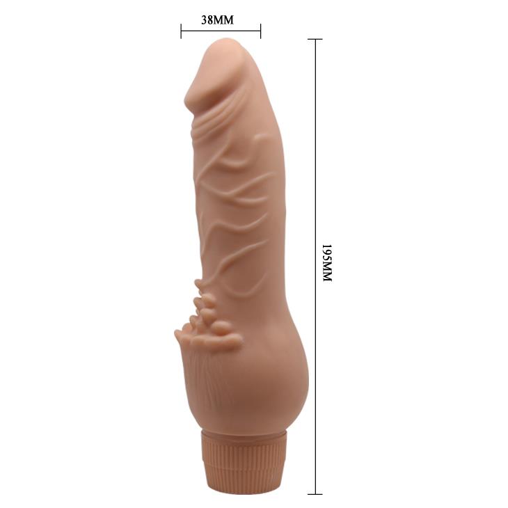 Wibrator realistyczny Clark 19,5 cm – cielisty, 3,8 cm — zdjęcie 7