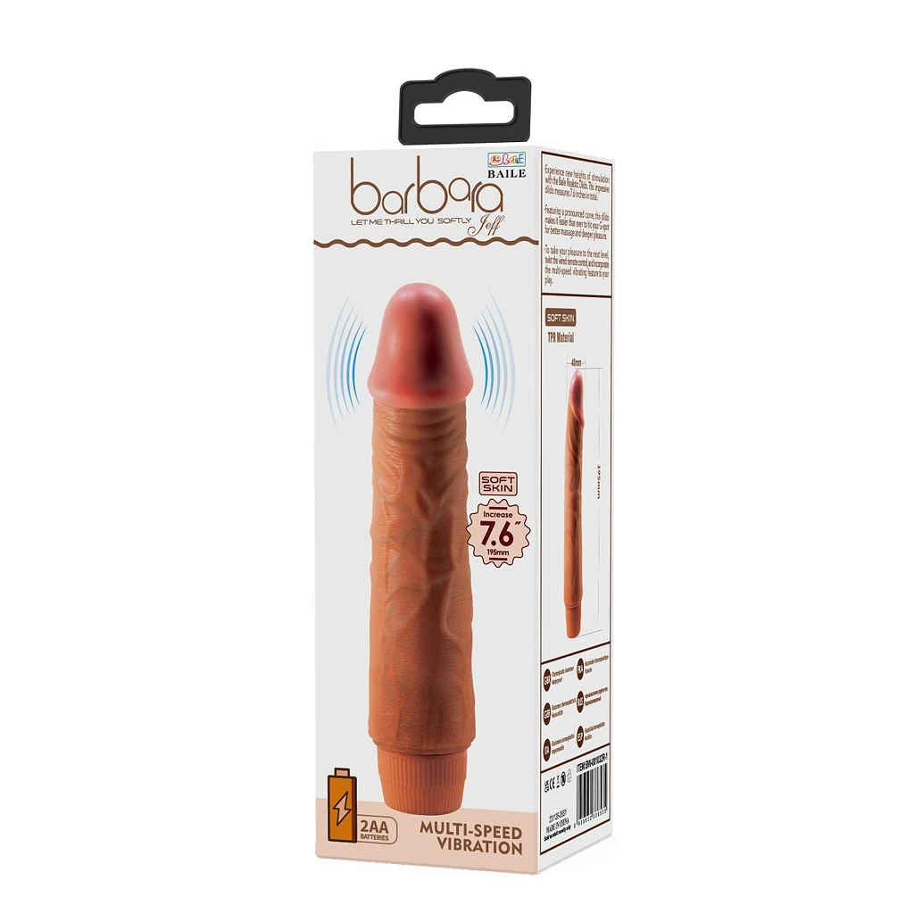 Wibrator realistyczny Barbara Jeff 7.6'' – regulowane wibracje — zdjęcie 11
