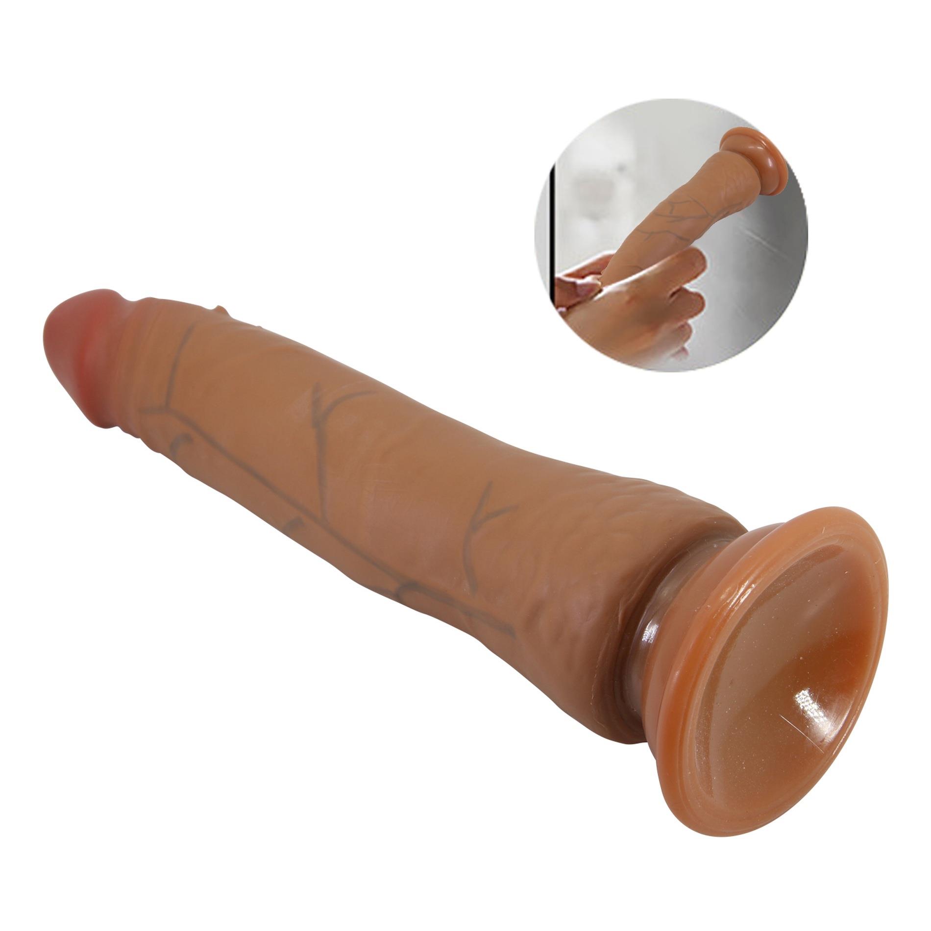 Dildo Barbara 8.3” z przyssawką – elastyczne TPR — zdjęcie 9