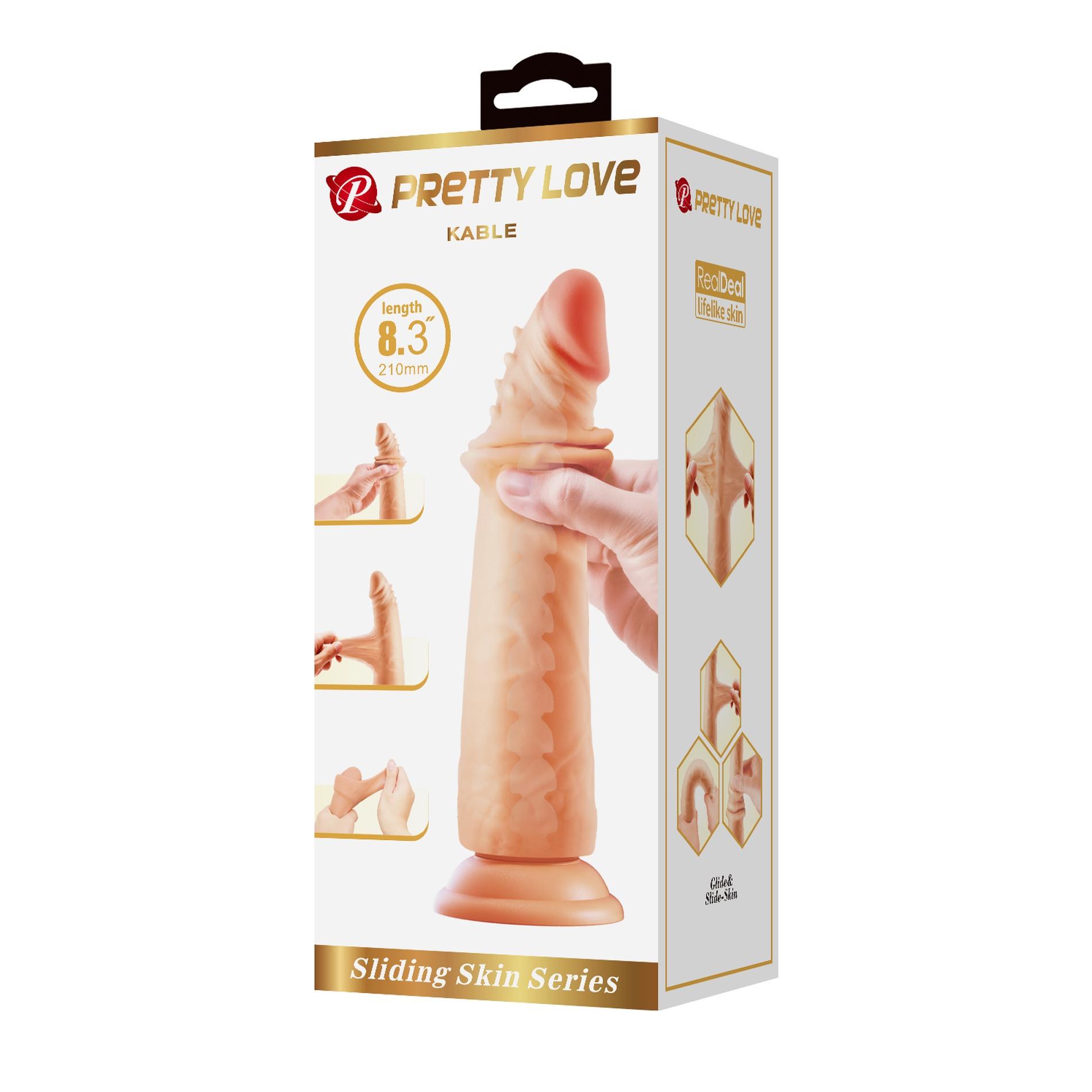 Dildo Kable 8.3" Sliding Skin – ruchoma skóra, przyssawka — zdjęcie 12