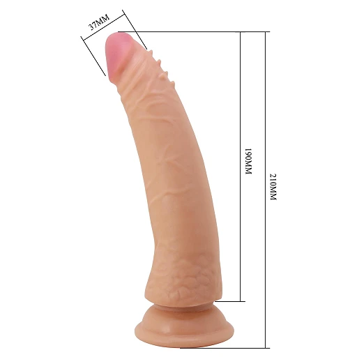 Dildo Kable 8.3" Sliding Skin – ruchoma skóra, przyssawka — zdjęcie 10