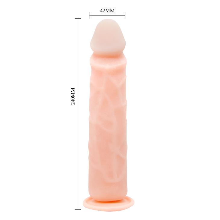 Dildo Flexible Real Penis – TPR, 24 cm, przyssawka — zdjęcie 2