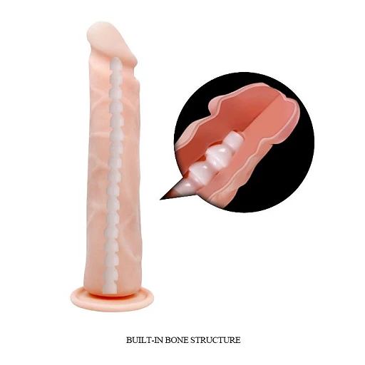 Dildo Flexible Real Penis – TPR, 24 cm, przyssawka — zdjęcie 3