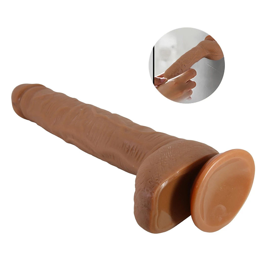 Dildo Beautiful Dick 28 cm – TPR, elastyczne z przyssawką — zdjęcie 9