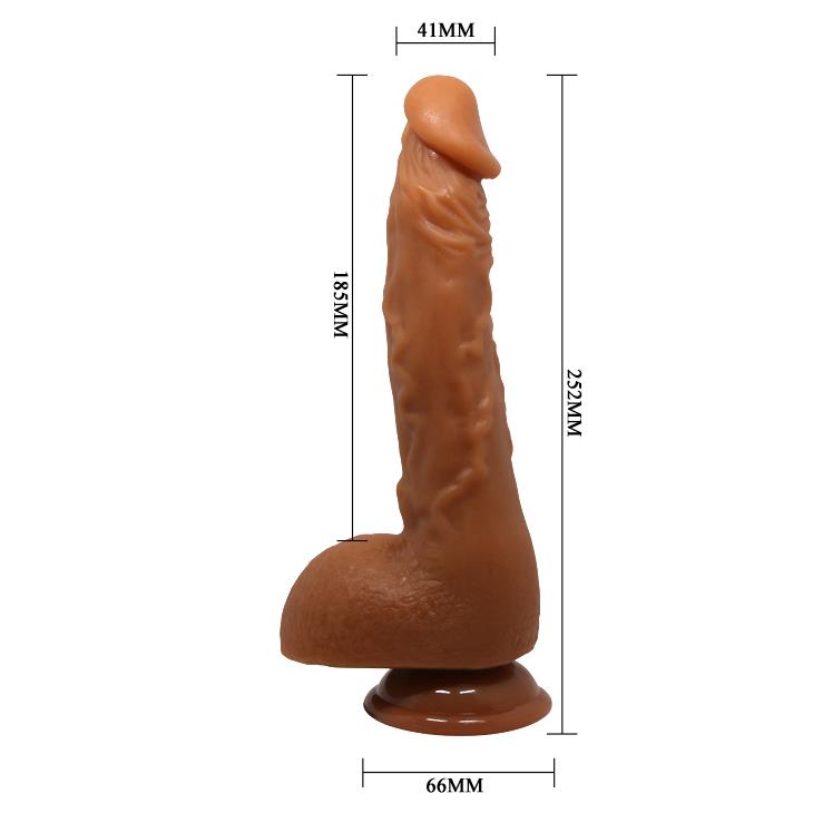 Dildo Jason z przyssawką – realistyczne, zakrzywione TPR — zdjęcie 7