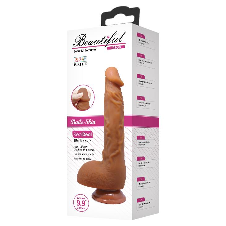 Dildo Jason z przyssawką – realistyczne, zakrzywione TPR — zdjęcie 8