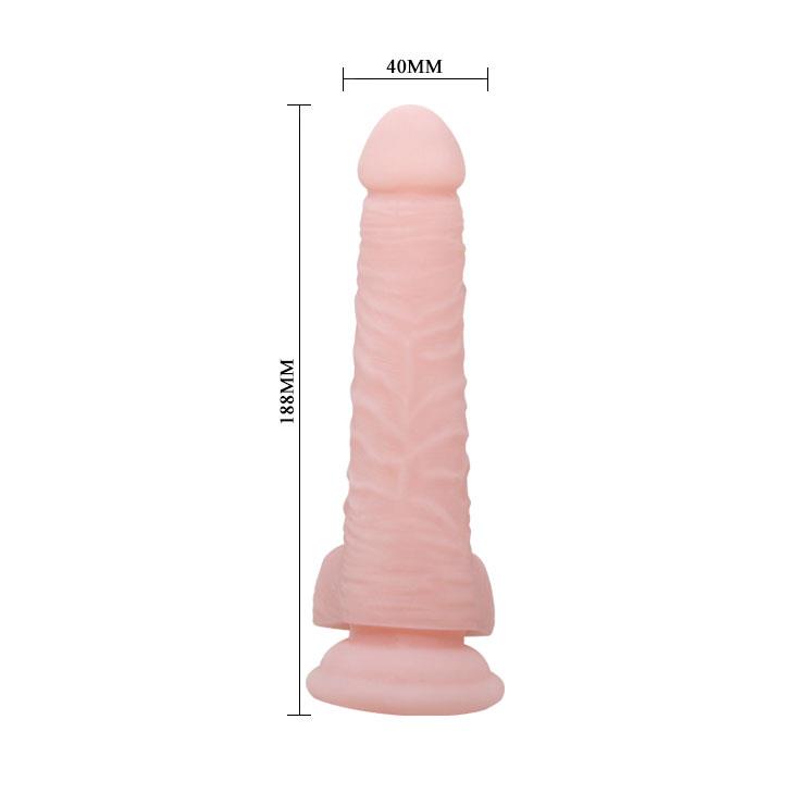 Dildo Super 7.4" – cyberskóra, przyssawka — zdjęcie 3