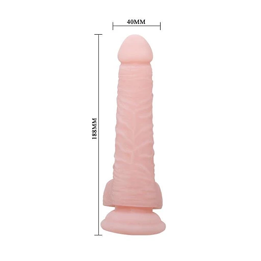 Dildo Super 7.4" – cyberskóra, przyssawka — zdjęcie 3