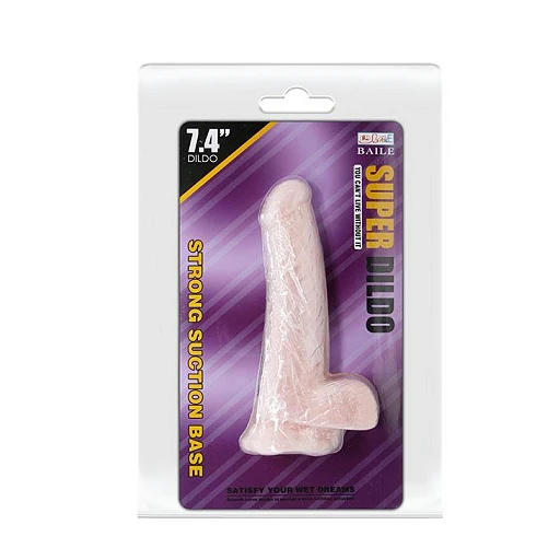 Dildo Super 7.4" – cyberskóra, przyssawka — zdjęcie 4