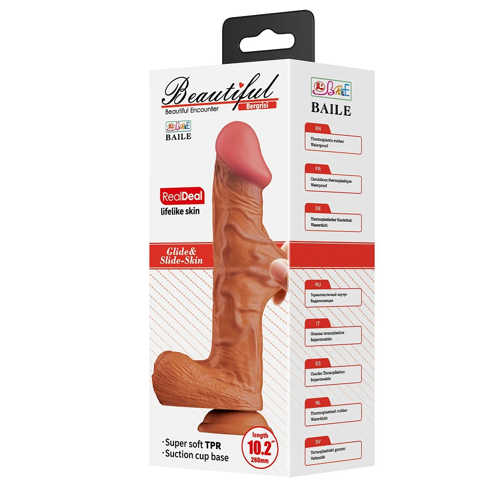 Dildo realistyczne Bergisi 26 cm – miękki TPR, przyssawka — zdjęcie 8