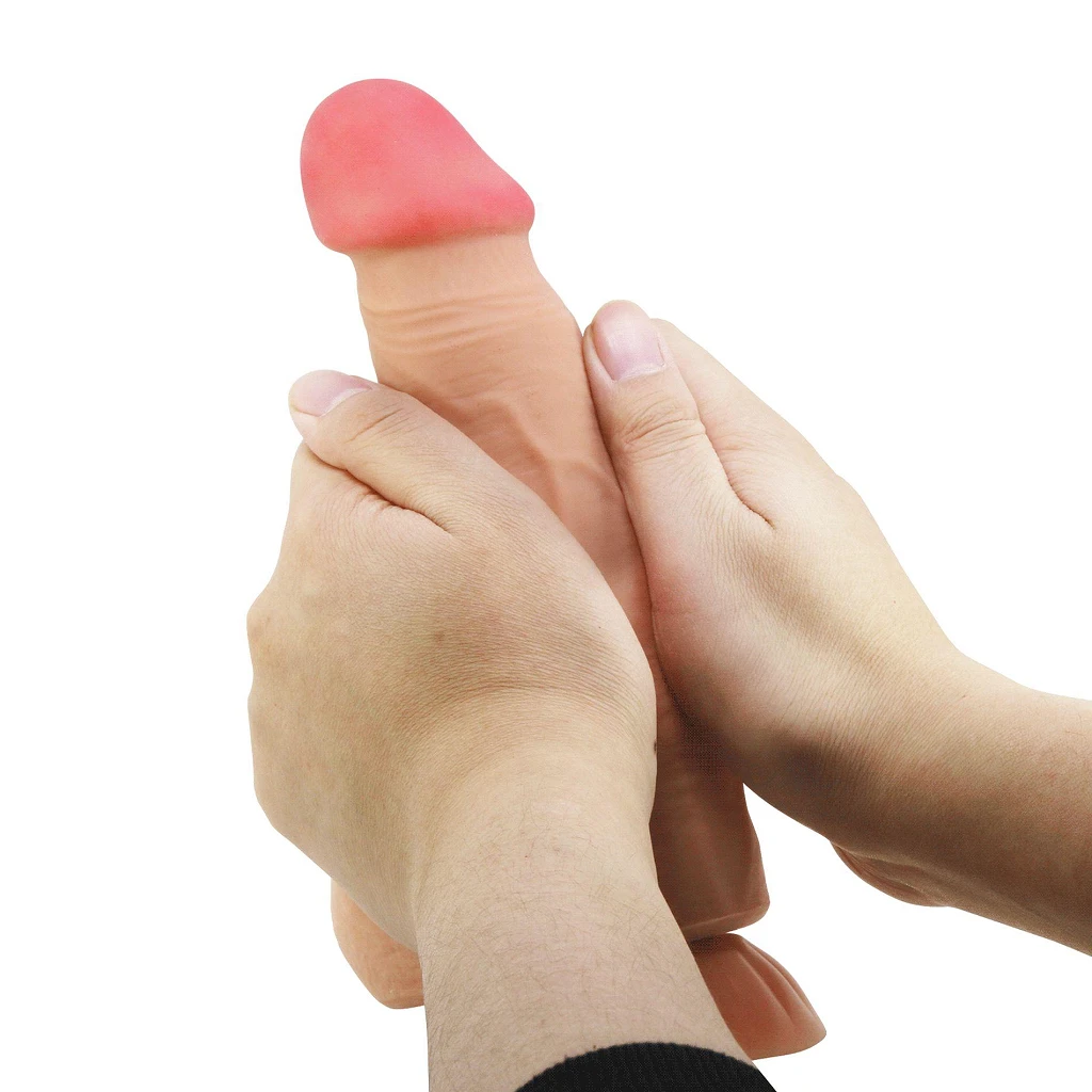 Dildo Sliding Skin 8,5'' – ruchoma „skóra” i przyssawka — zdjęcie 8