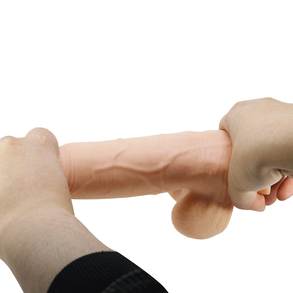 Dildo Sliding Skin 8,5'' – ruchoma „skóra” i przyssawka — zdjęcie 9