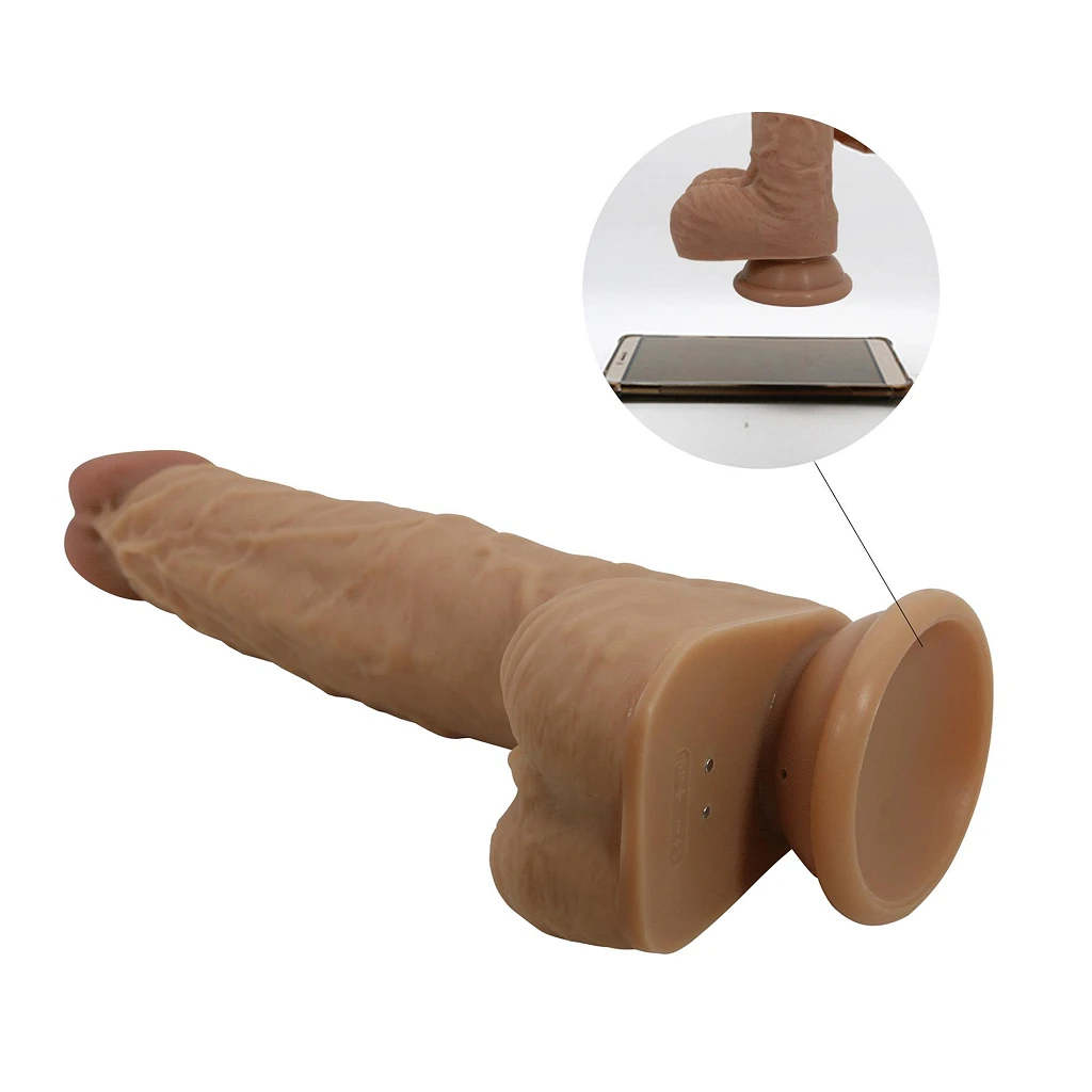 Wibrator realistyczny Jonathan 8,3'' – thrusting, pilot — zdjęcie 6