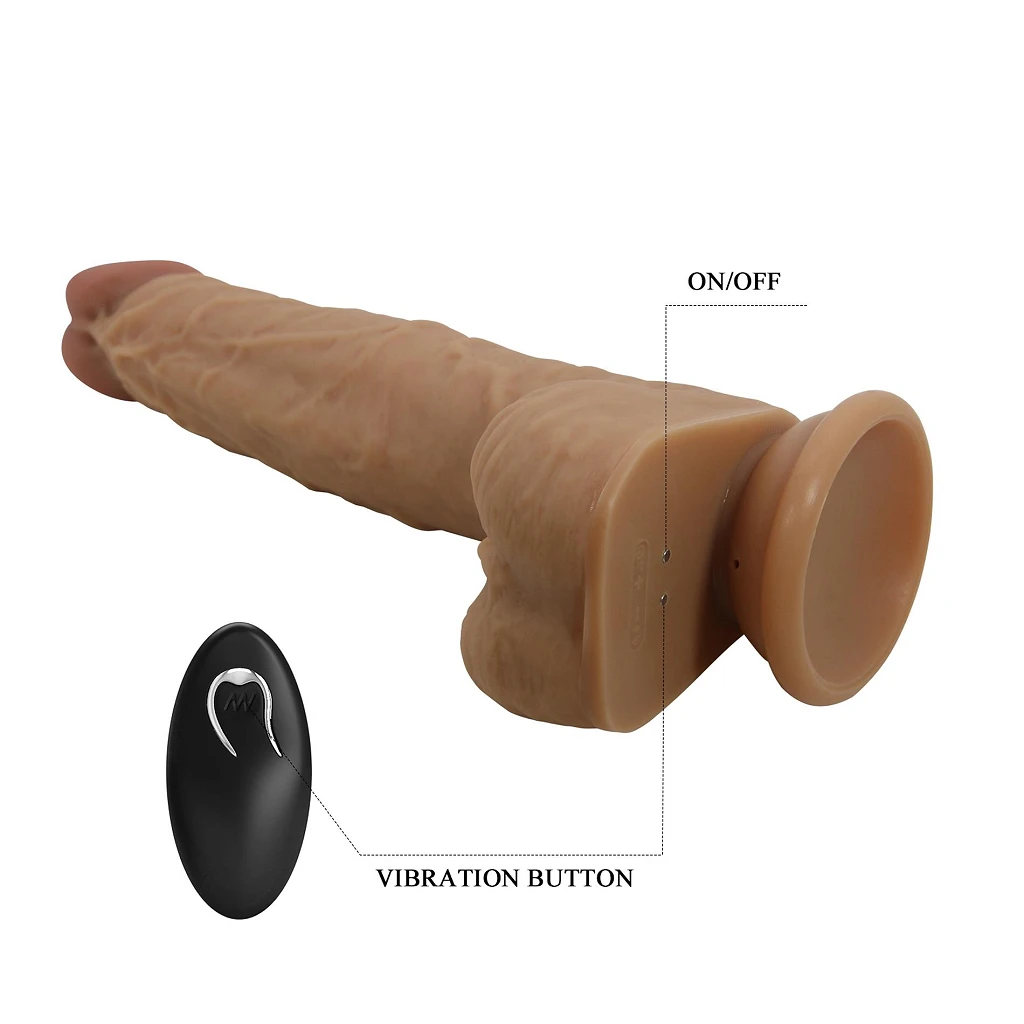 Wibrator realistyczny Jonathan 8,3'' – thrusting, pilot — zdjęcie 7