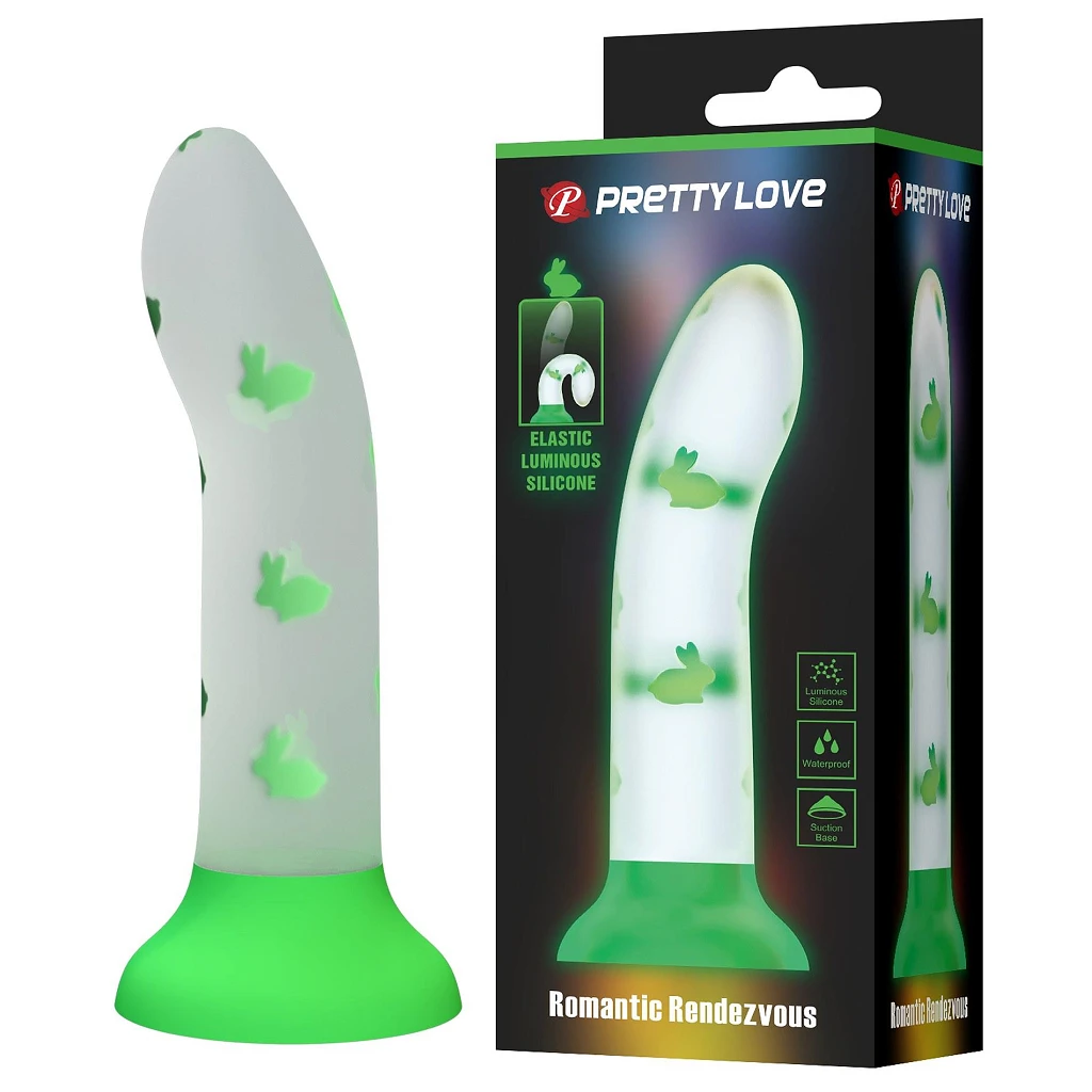 Dildo Romantic Rendezvous – świecące, z przyssawką
