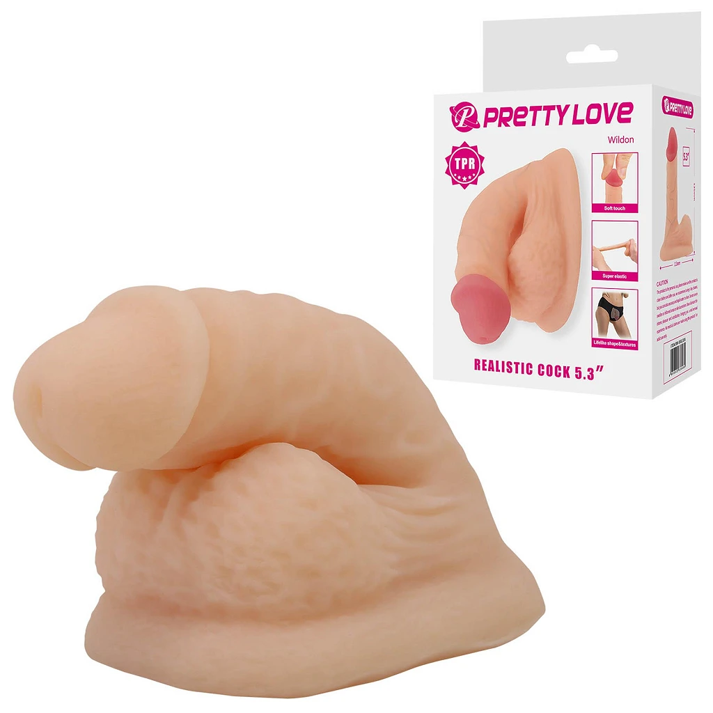 Dildo Realistic Cock 5.3" – TPR, przyssawka, uprząż