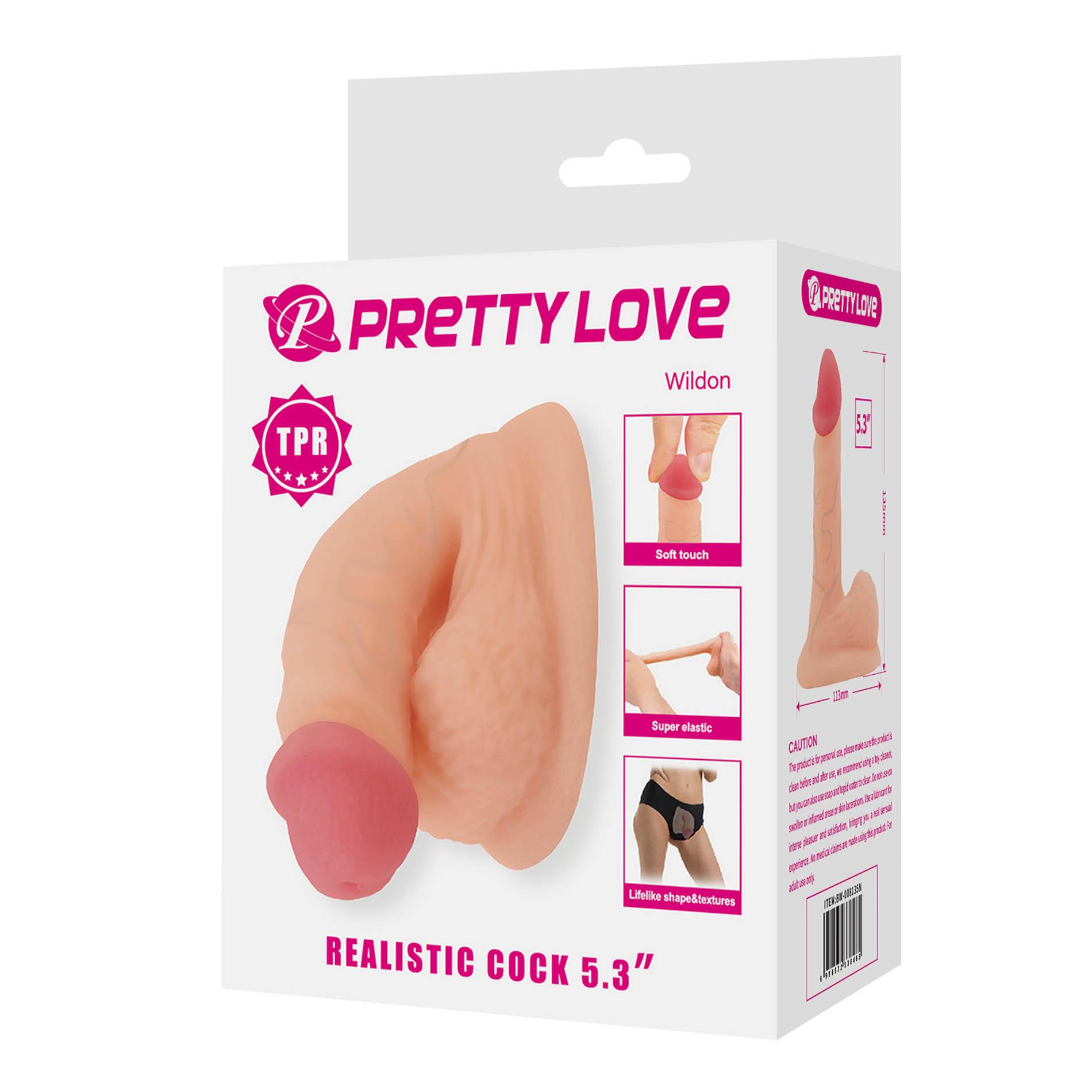 Dildo Realistic Cock 5.3" – TPR, przyssawka, uprząż — zdjęcie 9