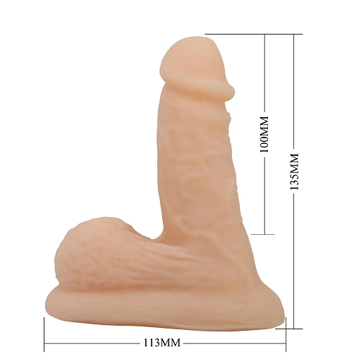 Dildo Realistic Cock 5.3" – TPR, przyssawka, uprząż — zdjęcie 8
