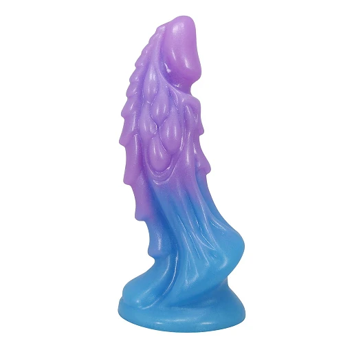 Dildo Atlanteans 19 cm – silikon, przyssawka, rzeźbione fale — zdjęcie 4