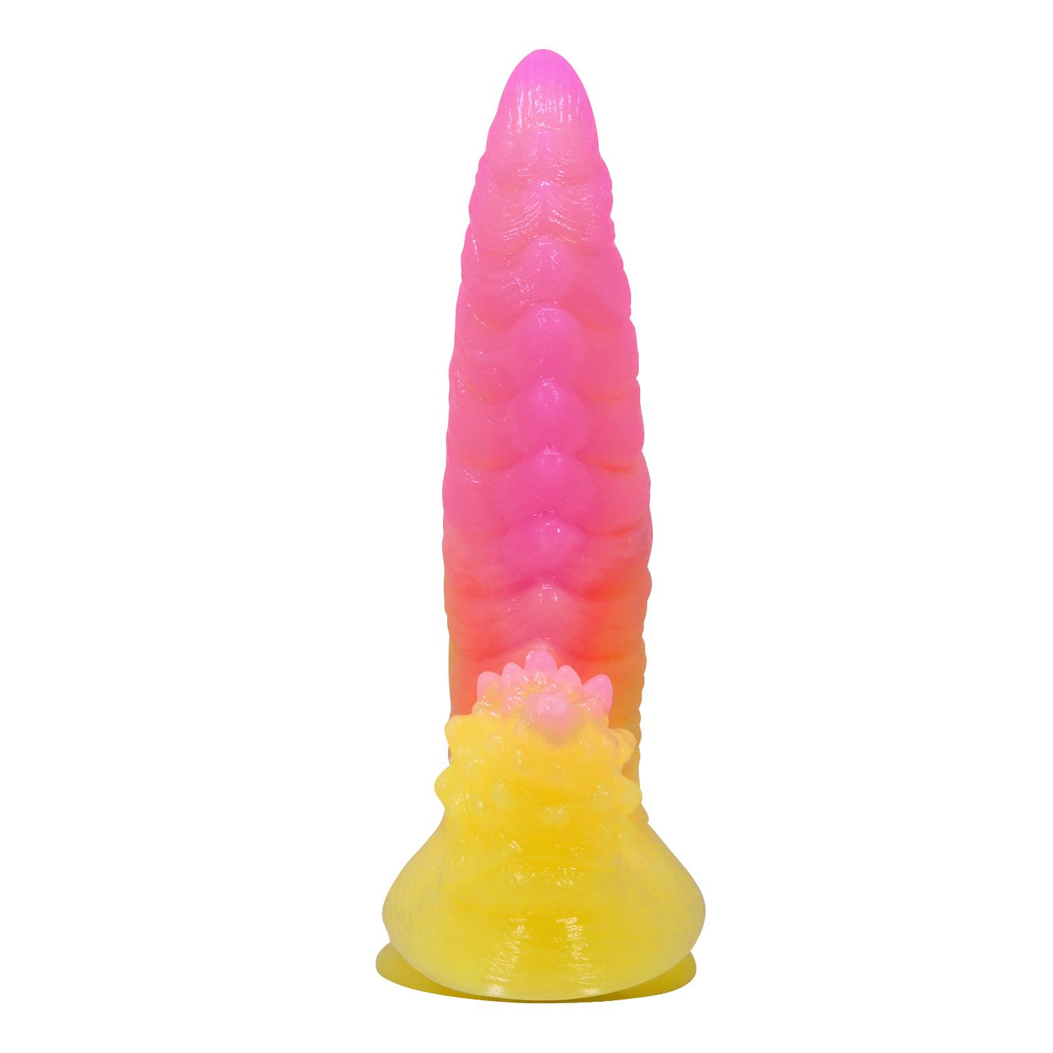 Dildo Flamebeast Rippled Monster – 22,5 cm, silikon, przyssawka — zdjęcie 3