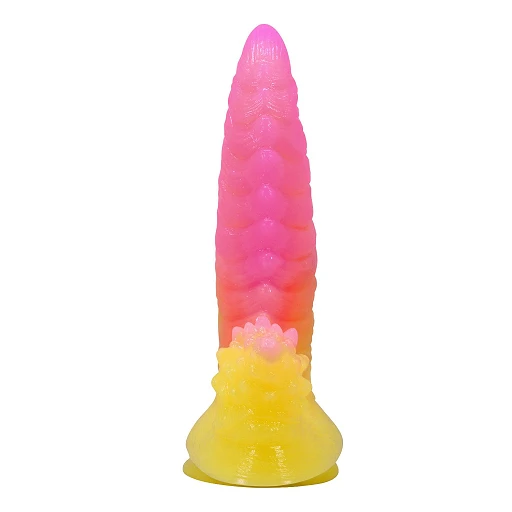 Dildo Flamebeast Rippled Monster – 22,5 cm, silikon, przyssawka — zdjęcie 3