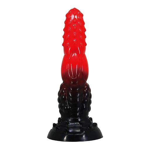 Dildo Fire Dragon – 24,5 cm, pofalowane, silikon — zdjęcie 3