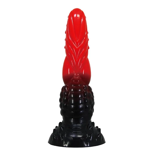 Dildo Fire Dragon – 24,5 cm, pofalowane, silikon — zdjęcie 5