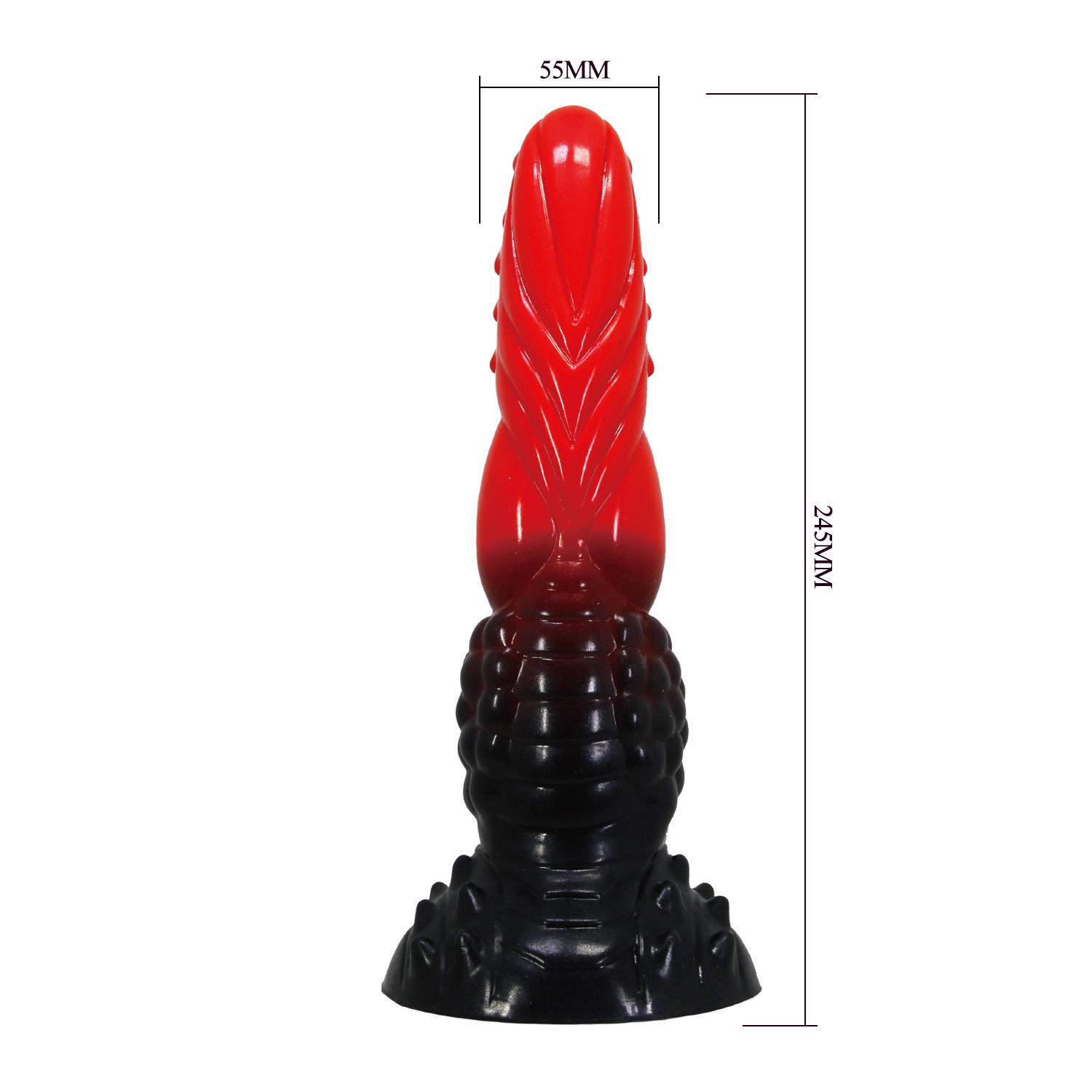 Dildo Fire Dragon – 24,5 cm, pofalowane, silikon — zdjęcie 8