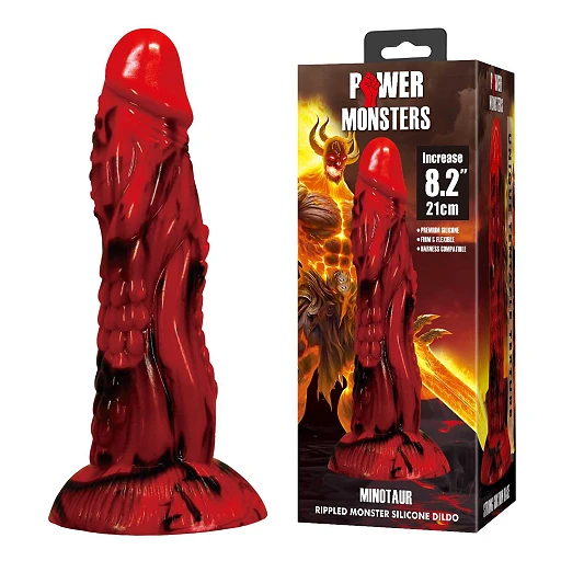 Dildo Minotaur 21 cm – silikonowe, pofalowane