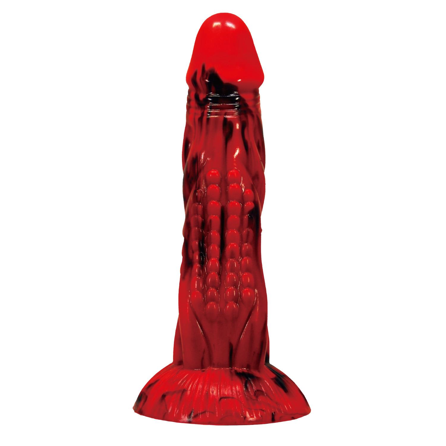Dildo Minotaur 21 cm – silikonowe, pofalowane — zdjęcie 3