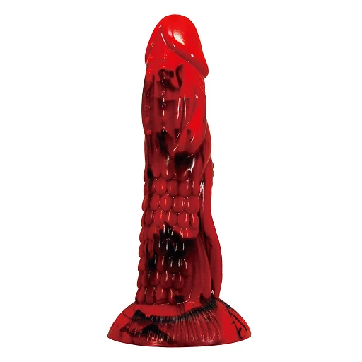 Dildo Minotaur 21 cm – silikonowe, pofalowane — zdjęcie 4
