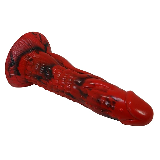 Dildo Minotaur 21 cm – silikonowe, pofalowane — zdjęcie 5