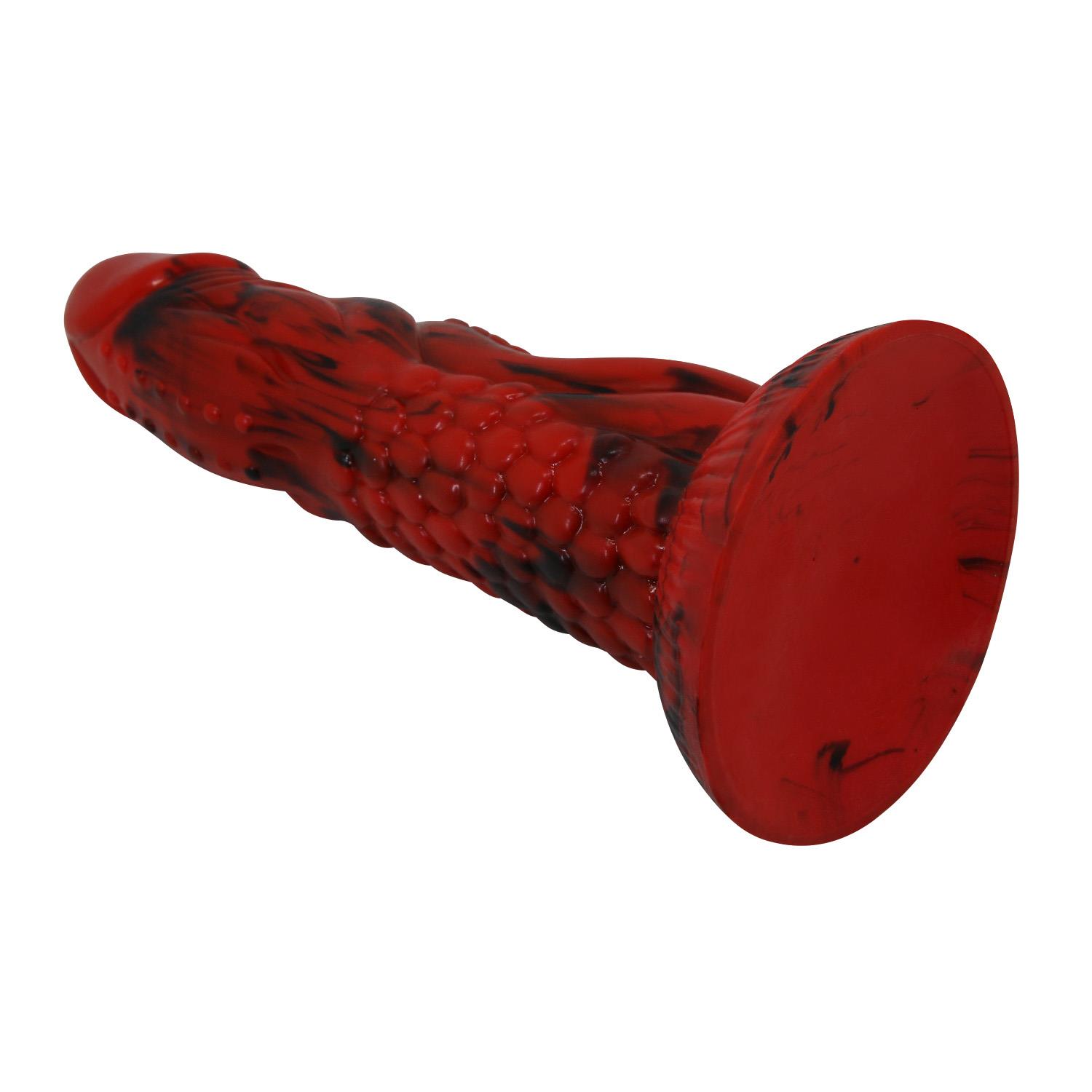 Dildo Minotaur 21 cm – silikonowe, pofalowane — zdjęcie 6