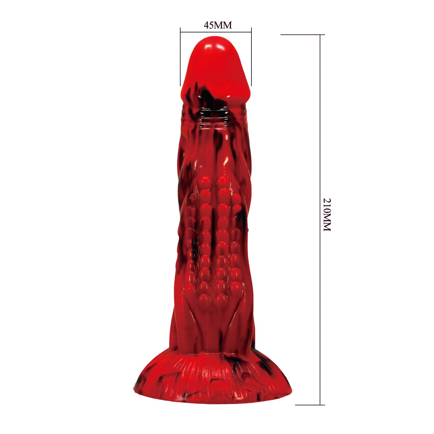 Dildo Minotaur 21 cm – silikonowe, pofalowane — zdjęcie 7