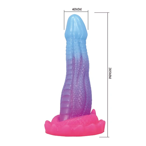 Dildo Void Python – 20,5 cm, silikon, karbowana faktura — zdjęcie 8