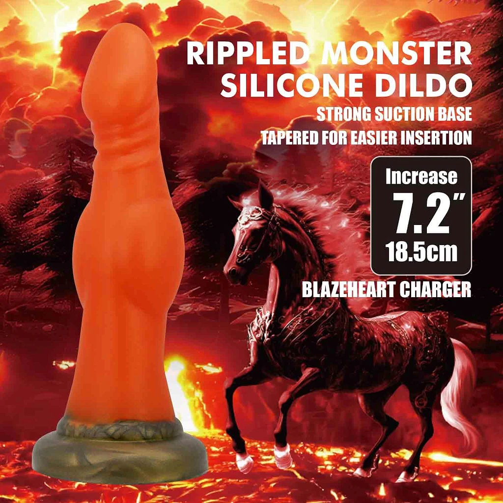 Dildo Blazeheart Charger – żłobkowane, 18,5 cm — zdjęcie 2