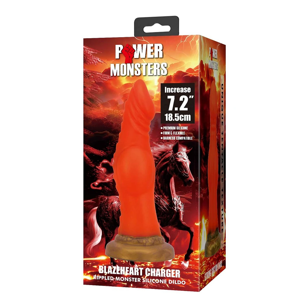 Dildo Blazeheart Charger – żłobkowane, 18,5 cm — zdjęcie 8