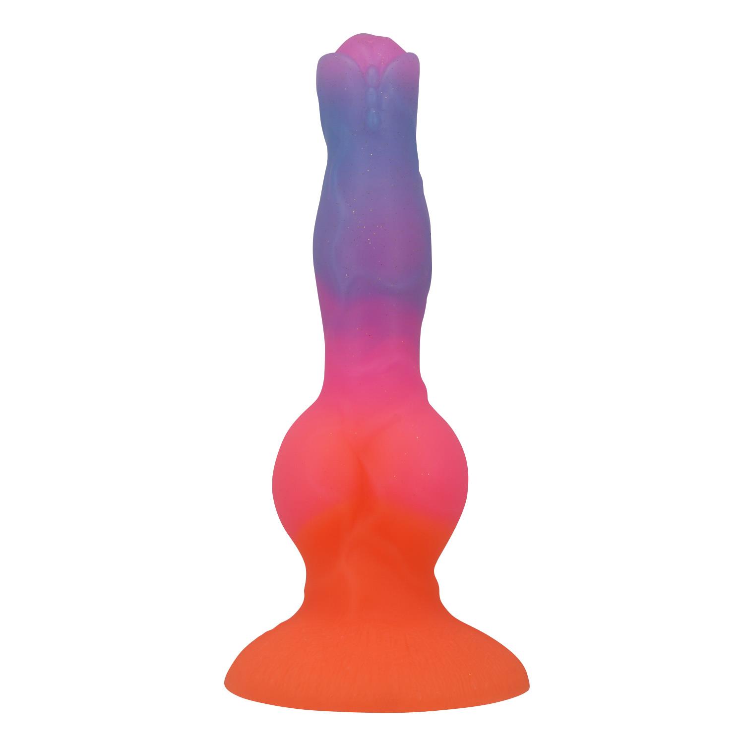 Dildo Hercules 21,5 cm – silikonowe, żłobione, z przyssawką — zdjęcie 4